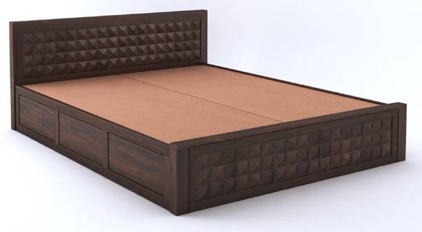 SAVITRIDECOR Sheesham Wood Bed For Bedroom/Wooden Cot/Palaung/Bed Without Storage For Home Solid Wood King Bed