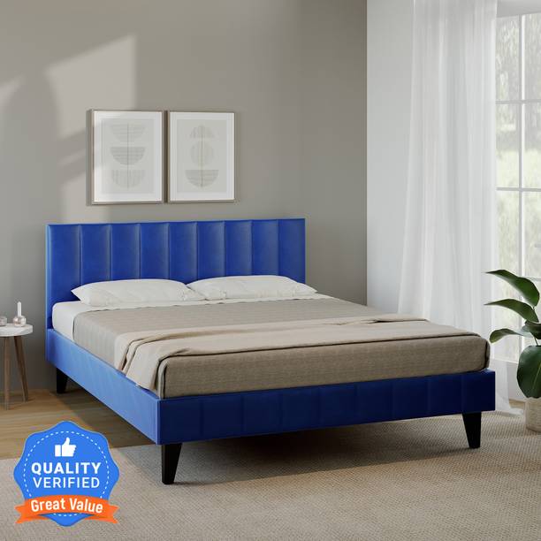 Flipkart Perfect Homes Essentials Barclay Upholstered Tufted Platform Engineered Wood Queen Bed