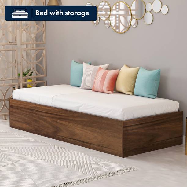 BLUEWUD Maltein Single Diwan Day Bed with Storage Box for Kids Adult Bedroom Engineered Wood Single Box Bed, 80.5 cm x 186 cm (2.64 ft x 6.1 ft)