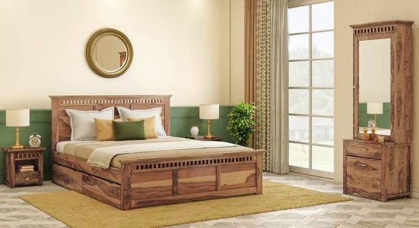 AARAMWEAR Engineered Wood Double Bed, 206 cm x 197 cm (6.76 ft x 6.46 ft)