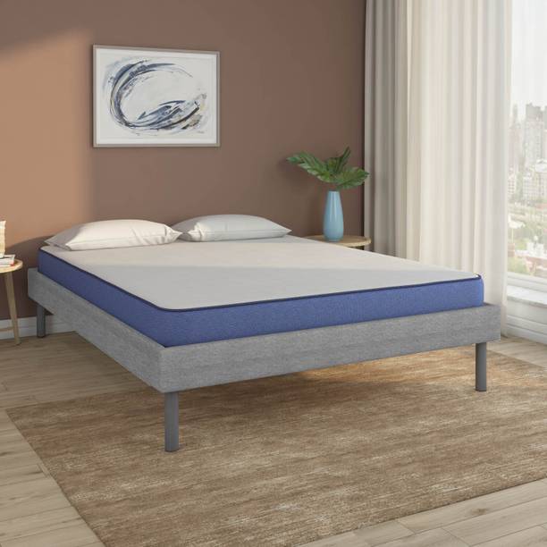 Nilkamal SLEEP Velvette Upholstered Bed With Plus Memory Foam Mattress Engineered Wood Queen Bed
