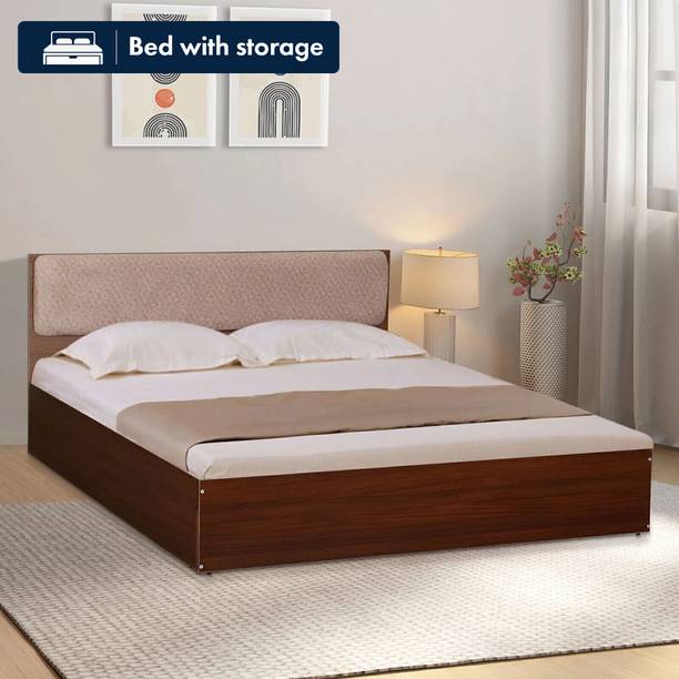 Mintwud from Pepperfry Wooden Queen Bed/Wooden Cot/Palaung With Box Storage For Bedroom/Home Engineered Wood Queen Box Bed, 202 cm x 157 cm (6.63 ft x 5.15 ft)