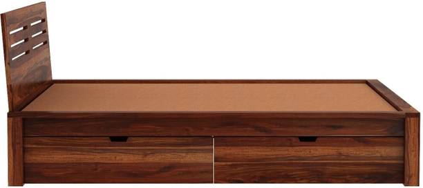 WOODENJOY Sheesham Wood Bed/Cot Bed/Palang For Bed Room/Home/Hotel Solid Wood King Drawer Bed