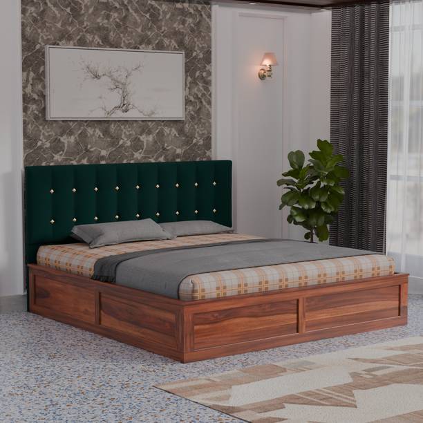 Klenta Home Decor Solid Wood Queen Box Bed