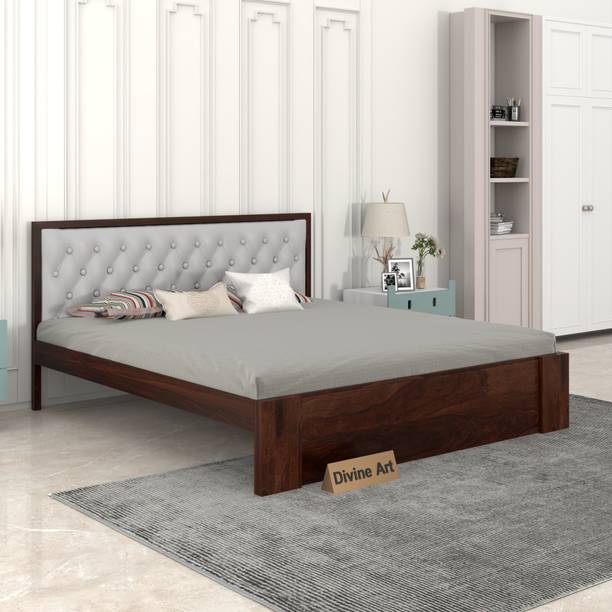 Divine Arts Solid Wood Queen Bed, 205.74 cm x 160.02 cm (6.75 ft x 5.25 ft)