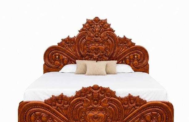 Model art furniture Solid Wood King Box Bed, 203 cm x 198 cm (6.66 ft x 6.5 ft)
