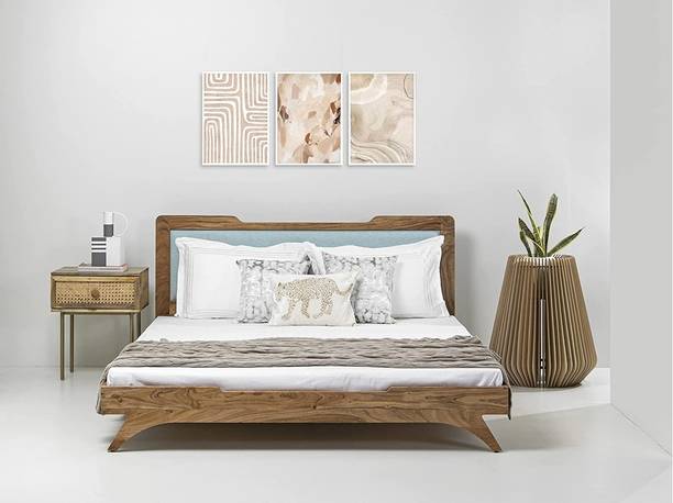 Wudniture Solid Sheesham Wood Queen Size Bed Without Mattress For Bedroom/Kids Room/Hotel| Solid Wood Queen Bed