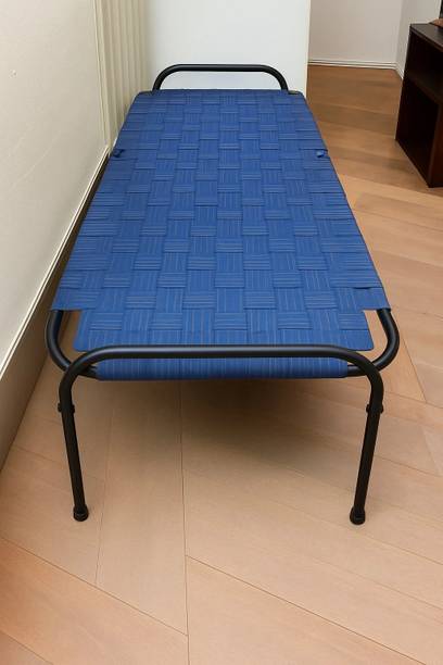 HussainFuniture Folding Cot Portable Single Folding Bed Niwar Charpai Khatiya 2.5x6 ft Metal Queen Bed