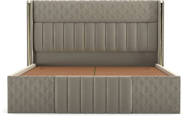 shivang mattress Upholstered King Size Bed With Storage & Headboard For Bedroom/ Kids Room/ Hotel Engineered Wood King Box Bed