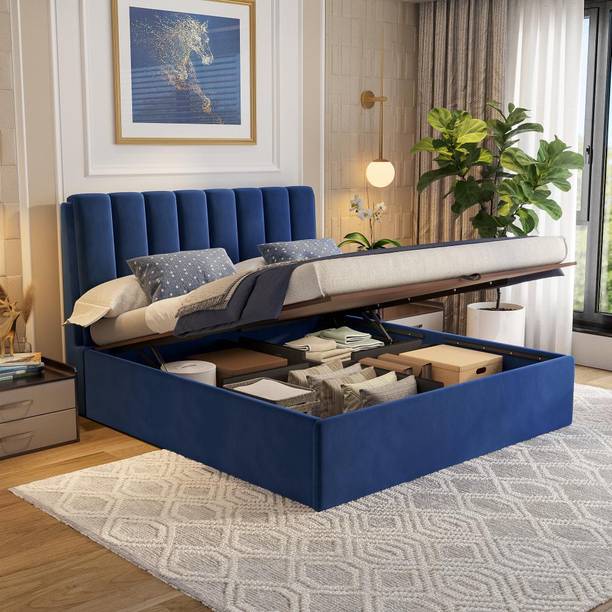 Wakefit Solid Wood King Hydraulic Bed