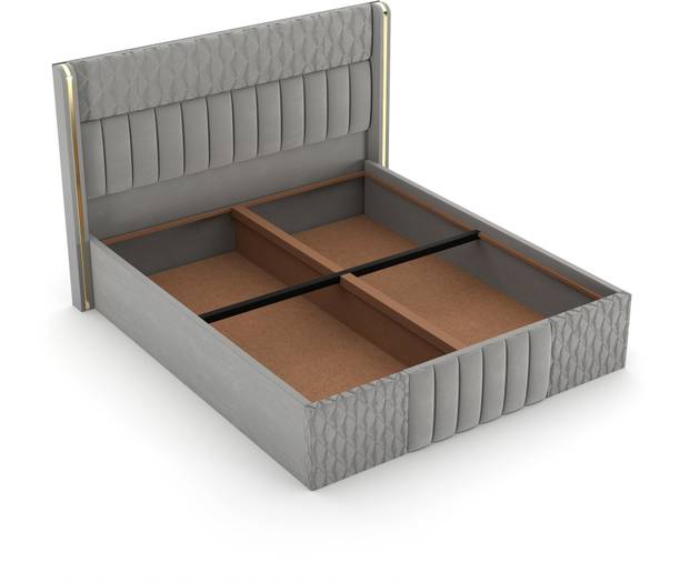 shivang mattress Upholstered King Size Bed With Storage & Headboard For Bedroom/ Kids Room/ Hotel Engineered Wood King Box Bed