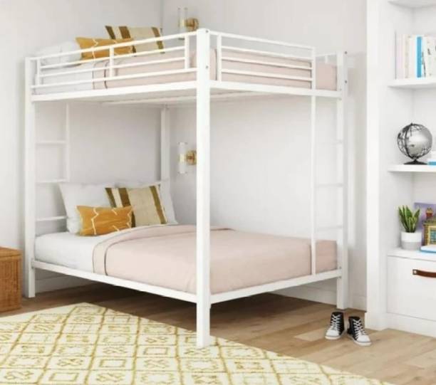 Padlaya Bunk Bed White Metal Single Bed
