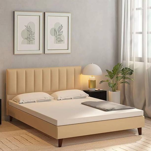 Flipkart Perfect Homes Fabric Upholstered Queen Size Bed with Headboard for Bedroom/Kids Room/Hotel Engineered Wood Queen Bed