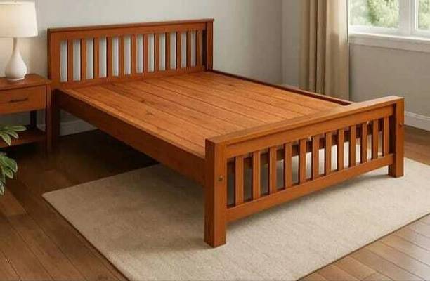 HOME DREAMS Kerala Mahogany Wood l Nilambur Furniture I Queen Size Bed RST003 Solid Wood Queen Bed