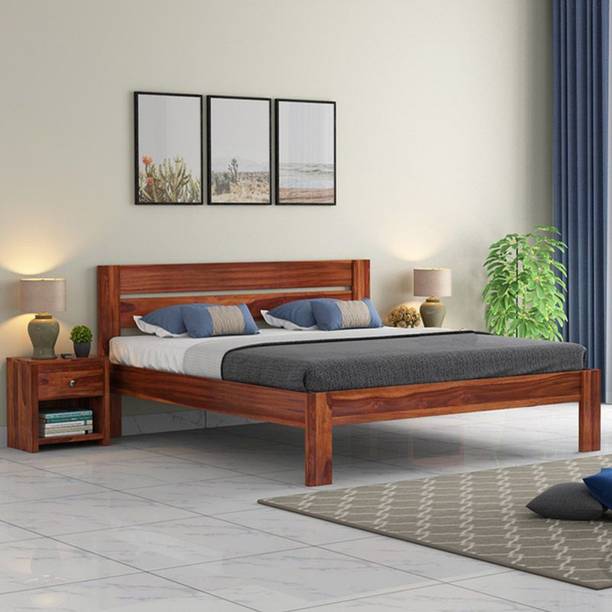 WoodenPoint A beautiful king size bed for living room, bedroom, hotel without storage Solid Wood King Bed