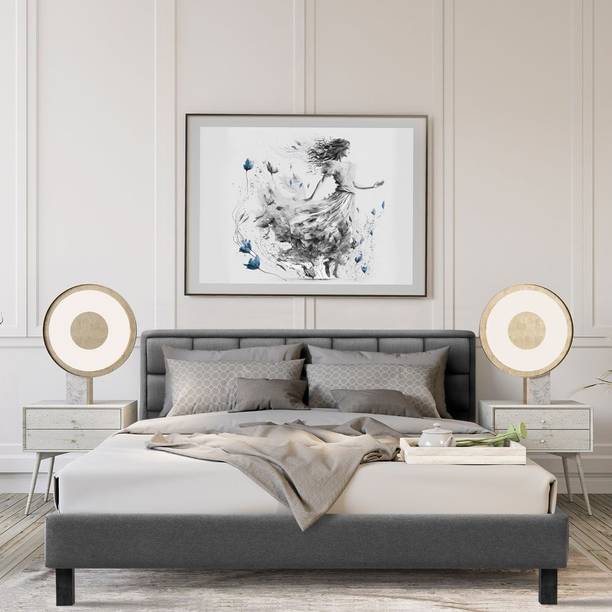 Wakefit Surma Solid Wood King Bed, 213.3 cm x 190.5 cm (7.0 ft x 6.25 ft)