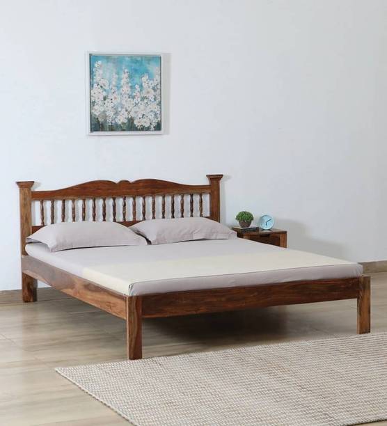 Flipkart Perfect Homes Diamond Queen Size Bed For Home & Hotels Solid Wood King Bed
