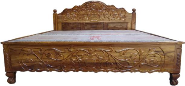 Teakwood Engineered Wood King Bed