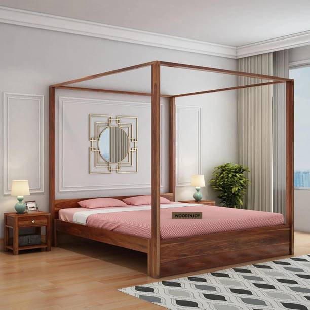 WOODENJOY Sheesham Wood King Bed/Wooden Cot/Wooden Bed Without Storage Bed For Bedroom Solid Wood King Bed