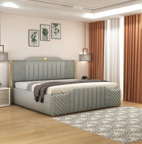 MODESTY WOODS Solid Wood King Box Bed
