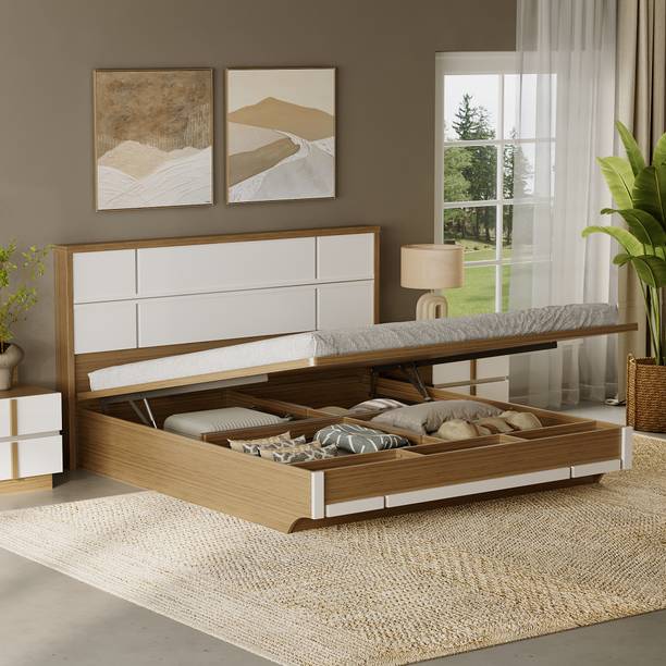 Wakefit Arca Engineered Wood Queen Hydraulic Bed, 212.2 cm x 169 cm (6.96 ft x 5.54 ft)