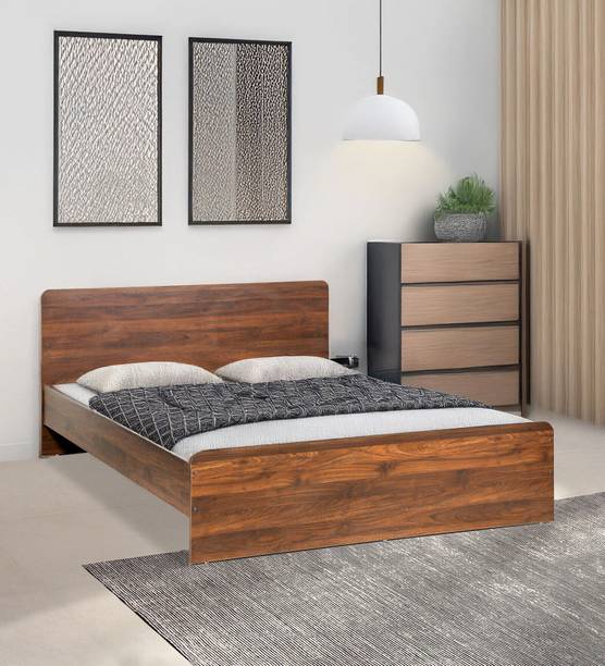 Mintwud From Pepperfry Teshio King Bed Without Storage For Home/Cot Without Storage Engineered Wood King Bed