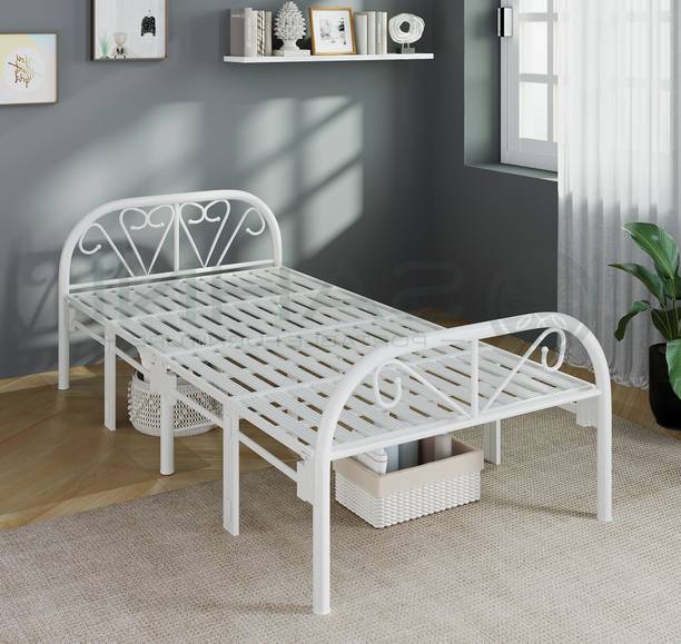 Sahni folding metal bed frame Metal Single Bed