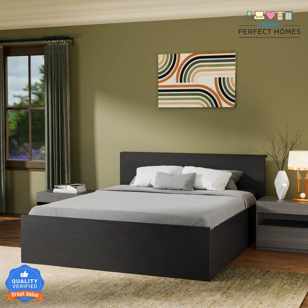 Flipkart Perfect Homes Elysian Engineered Wood Queen Box Bed, 159 cm x 203.8 cm (5.22 ft x 6.69 ft)