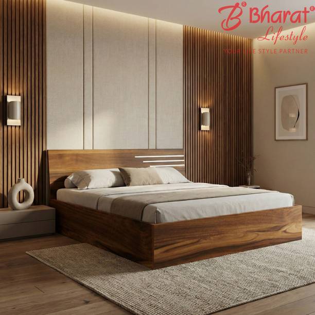 Bharat Lifestyle Amsterdam Engineered Wood Queen Bed, 204 cm x 155 cm (6.69 ft x 5.09 ft)