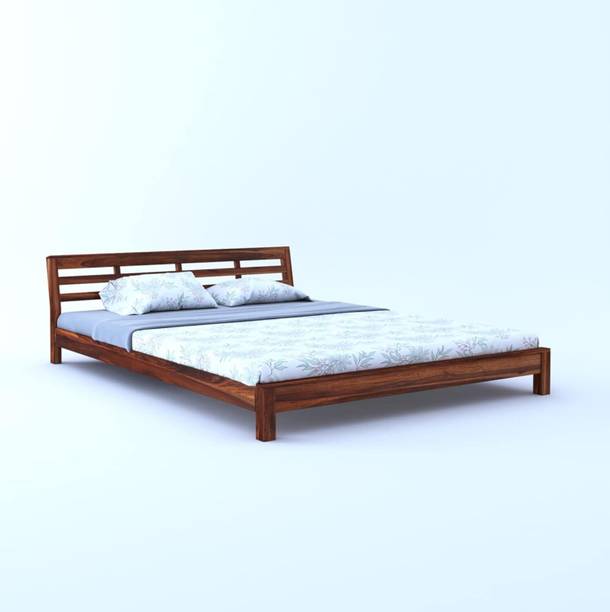 WOODENJOY Sheesham Wood Bed/Cot/Palaung Without Storage For Bedroom/Home Solid Wood King Bed