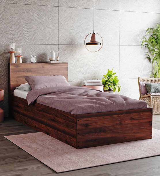 KATHGODAM FURNISHERS Torrus Engineered Wood Single Size Bed With Storage Engineered Wood Single Box Bed, 208 cm x 96 cm (6.82 ft x 3.15 ft)