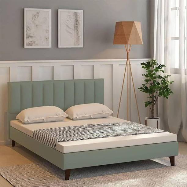 Flipkart Perfect Homes Fabric Upholstered Queen Size Bed with Headboard for Bedroom/Kids Room/Hotel Engineered Wood Queen Bed
