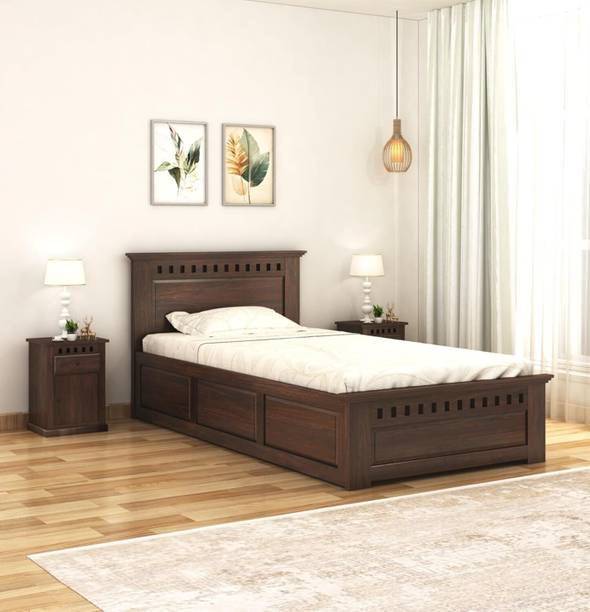 SONA ART & CRAFTS Kuber Sheesham Wood Single Bed with Storage Box Solid Wood Single Box Bed, 197 cm x 106 cm (6.46 ft x 3.48 ft)