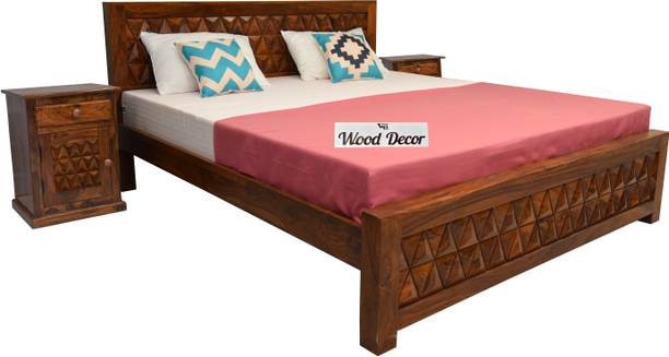 Wooddecor Solid Wood King Bed