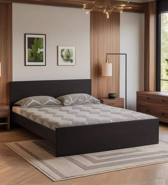 Mintwud From Pepperfry WoodenPersia Queen Size Bed with Headboard For Bedroom/Home/Hotel Engineered Wood Queen Bed, 158 cm x 201 cm (5.18 ft x 6.59 ft)