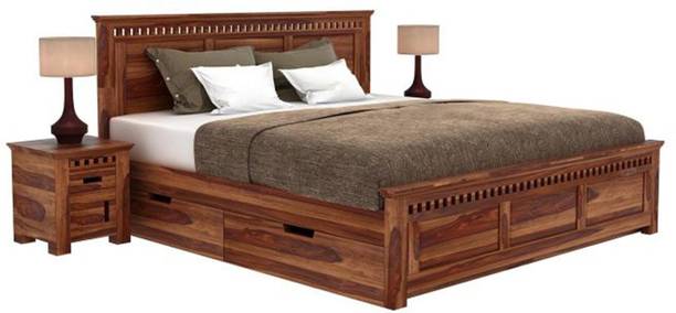 DEMIWALL Solid Wood King Drawer Bed