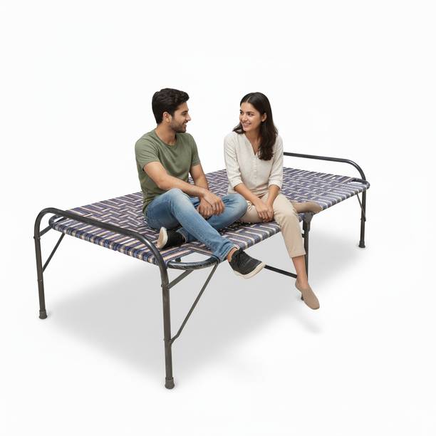 BCF Bamboo Craft Metal Single Bed, 75 cm x 180 cm (2.46 ft x 5.91 ft)