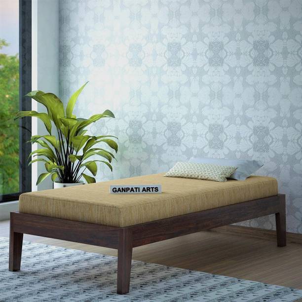 Ganpati Arts Sheesham Solid wood single bed with 1 year warranty Solid Wood Single Bed, 203.2 cm x 96.52 cm (6.67 ft x 3.17 ft)