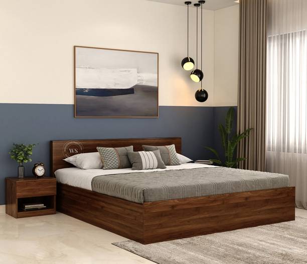 Wooden Street Clemency Bed with Box Storage Engineered Wood King Box Bed