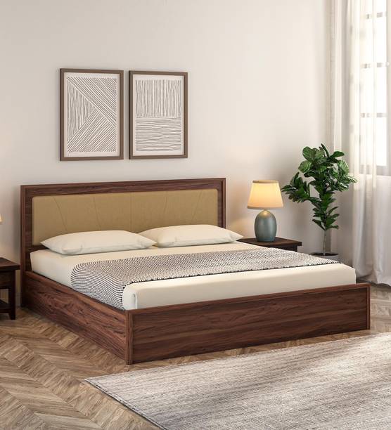 Mintwud from Pepperfry Yuko Wooden King Bed/Wooden Bed With Hydraulic Storage For Bedroom/Home Engineered Wood King Hydraulic Bed