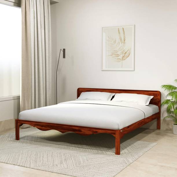 Rajgharana Sheesham Wood Mehraab Single Bed Without Storage for Home Solid Wood King Bed