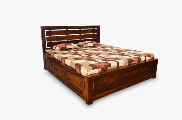 Bhagwati Arts Sheesham Wood King Size Bed/Cot For BedRo...