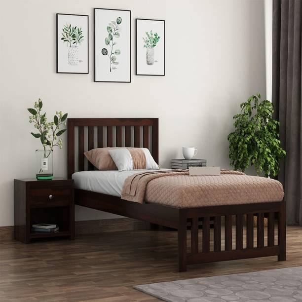 Devsignature solid Wood Bed/Cot/Palaung For Bed Room/Home/Hotel Solid Wood Single Bed