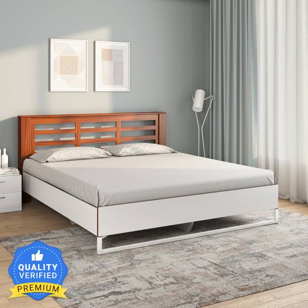 Nilkamal Maple Meta without Storage | 1 Year Warranty Engineered Wood Queen Bed