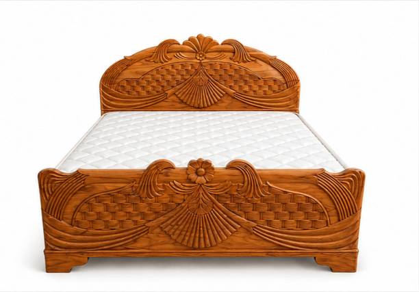 Model art furniture Solid Wood King Box Bed, 213 cm x 190 cm (6.99 ft x 6.23 ft)