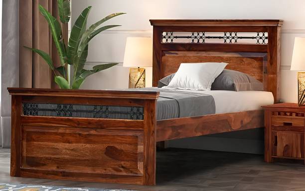 RoyalOak Hilton Solid Wood Single Bed, 208.28 cm x 102.87 cm (6.83 ft x 3.38 ft)