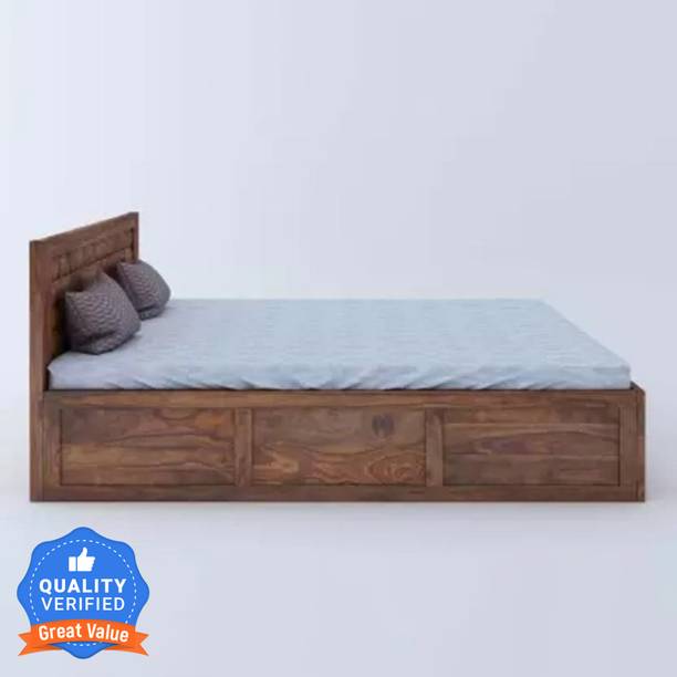 Flipkart Perfect Homes Sheesham Solid Wood Queen Box Bed, 209 cm x 158 cm (6.86 ft x 5.18 ft)