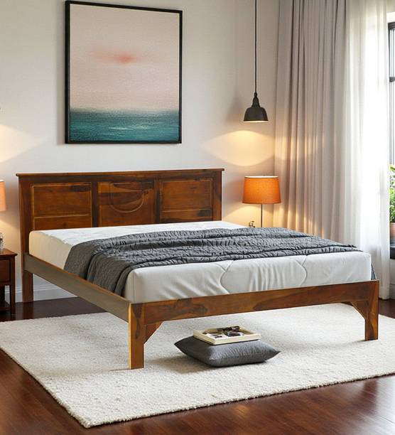 Ferrowoods Solid Wood Queen Bed, 208 cm x 160 cm (6.82 ft x 5.25 ft)
