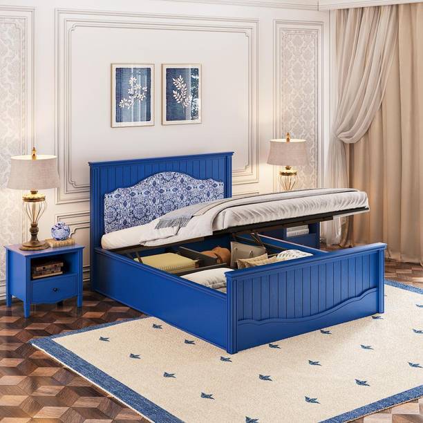 Wakefit Solid Wood Queen Hydraulic Bed