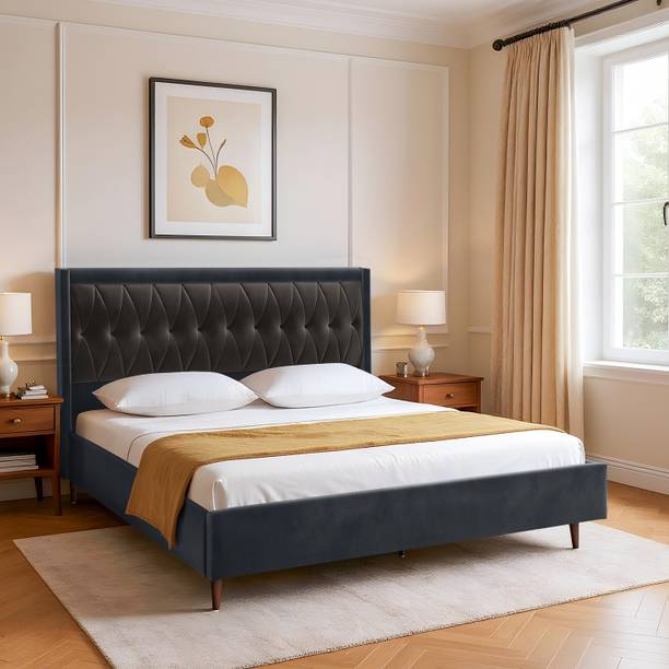 Wakefit Asterion Solid Wood King Bed, 202 cm x 207 cm (6.63 ft x 6.79 ft)